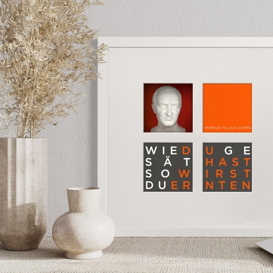3D-Wandbild 'Cicero' im Wohnraum