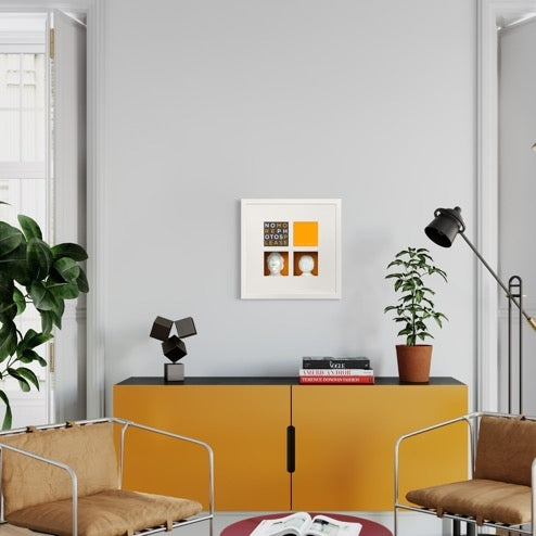 3D-Wandbild 'Albert Einstein' im Wohnraum