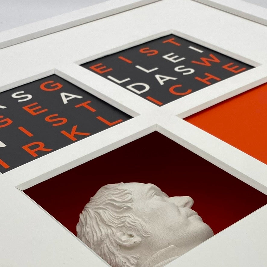 3D-Objektbild 'Hegel', Detailansicht Gipsbüste