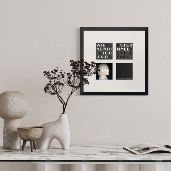 3D-Wandbild 'Friedrich Hölderlin' im Wohnraum