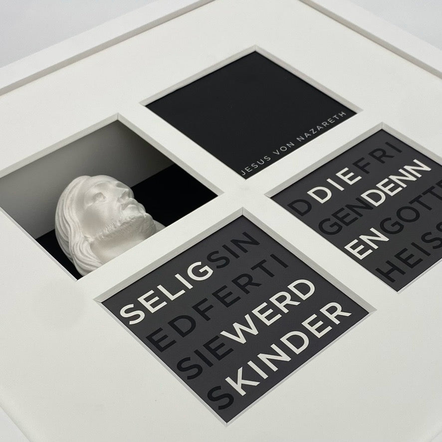 3D-Objektbild 'Jesus von Nazaret', Detailansicht Gipsbüste