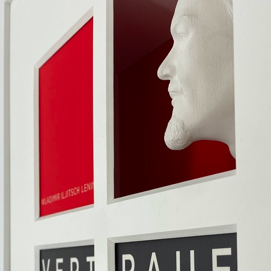 3D-Objektbild 'Lenin', Detailansicht Gipsbüste