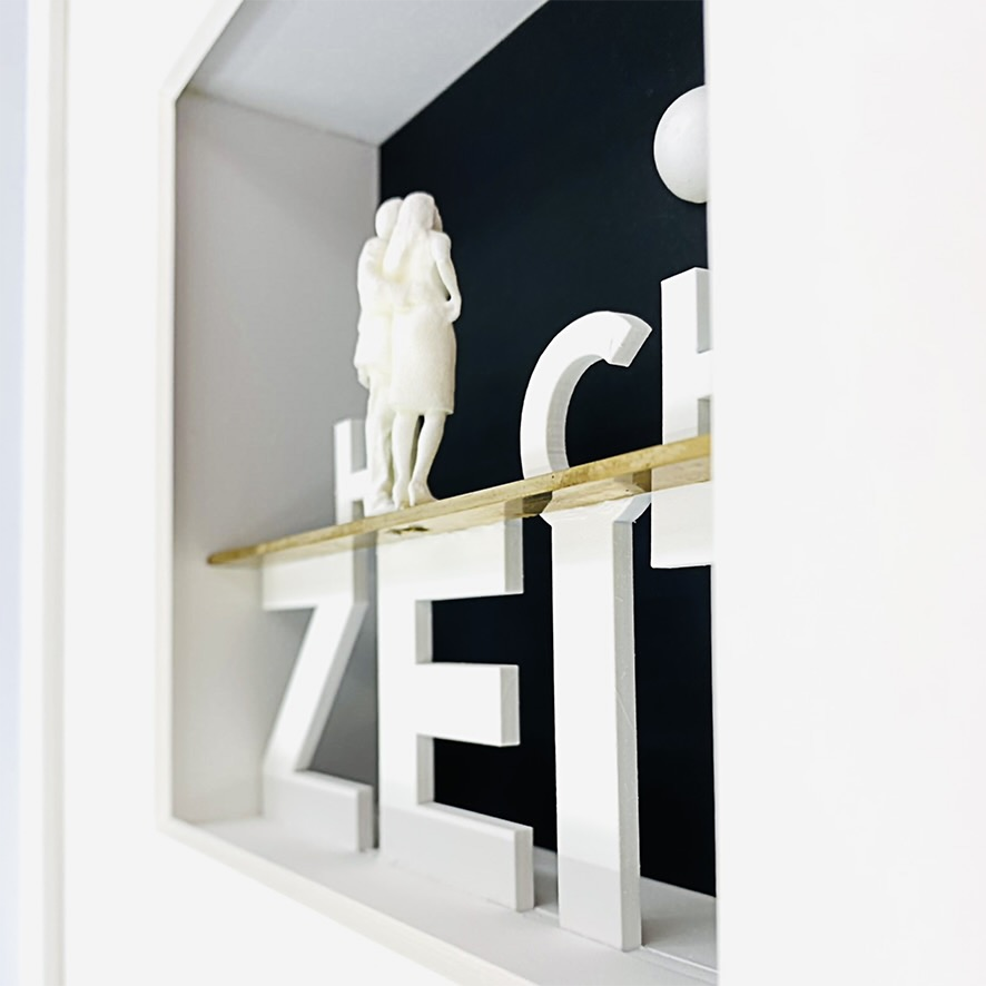 3D-Objektbild 'Hochzeit', Detailansicht Brautpaar-Figuren