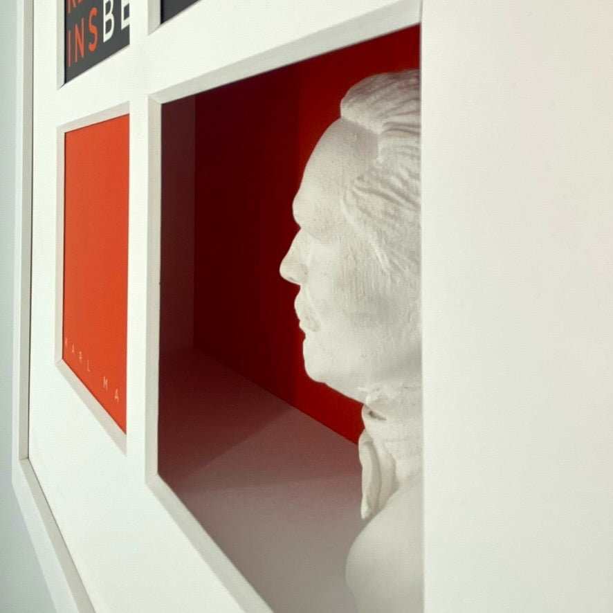 3D-Objektbild 'Karl May', Detailansicht Gipsbüste