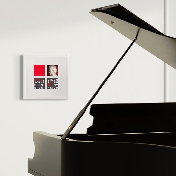 3D-Wandbild 'Wolfgang Amadeus Mozart' im Wohnraum