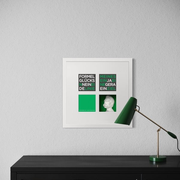 3D-Wandbild 'Friedrich Nietzsche' im Wohnraum