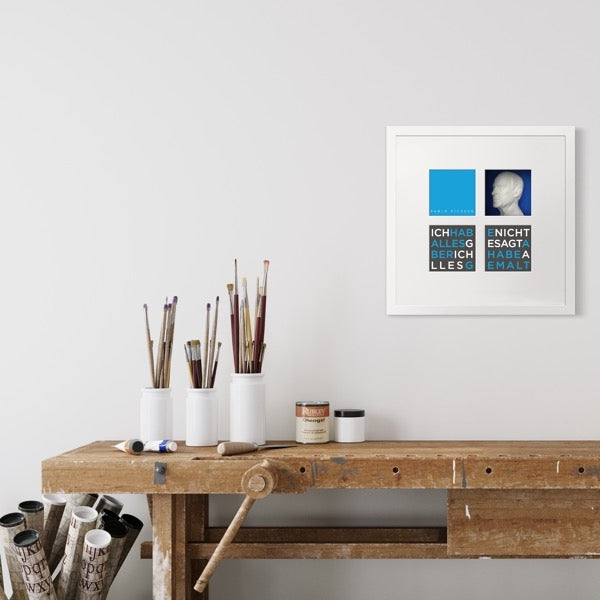 3D-Wandbild 'Pablo Picasso' im Wohnraum