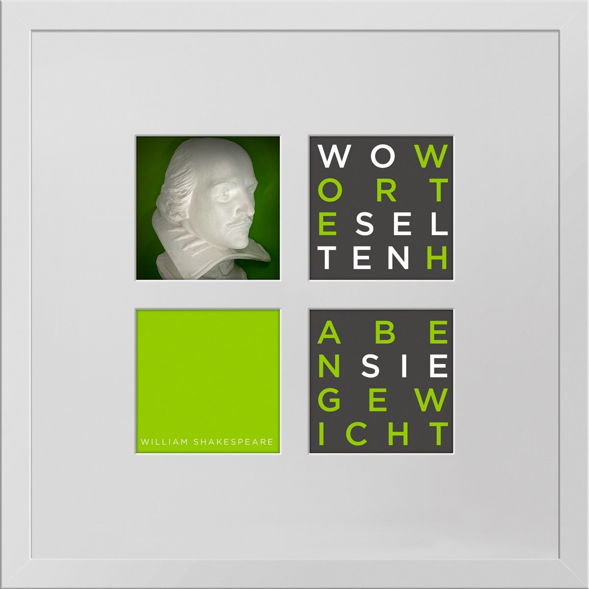 William Shakespeare – 3D-Objektbild als Hommage