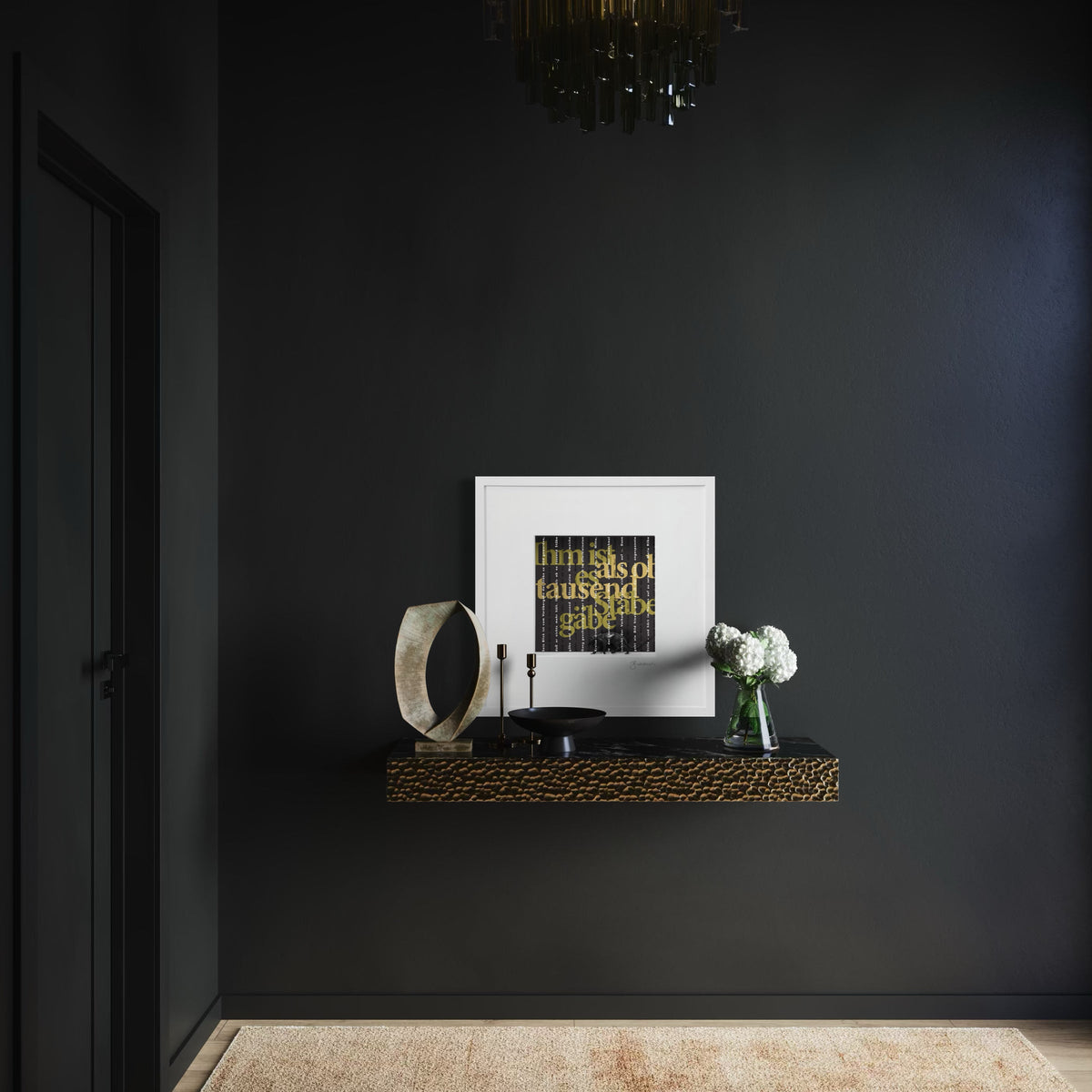 3D-Wandbild 'Der Panther' im Wohnraum