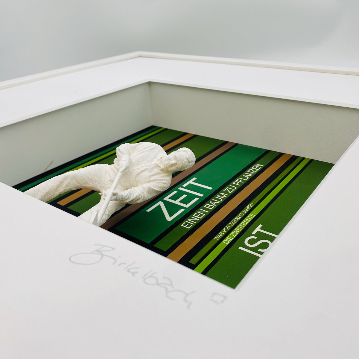 3D-Objektbild 'Der beste Zeitpunkt', Detailansicht Typografie