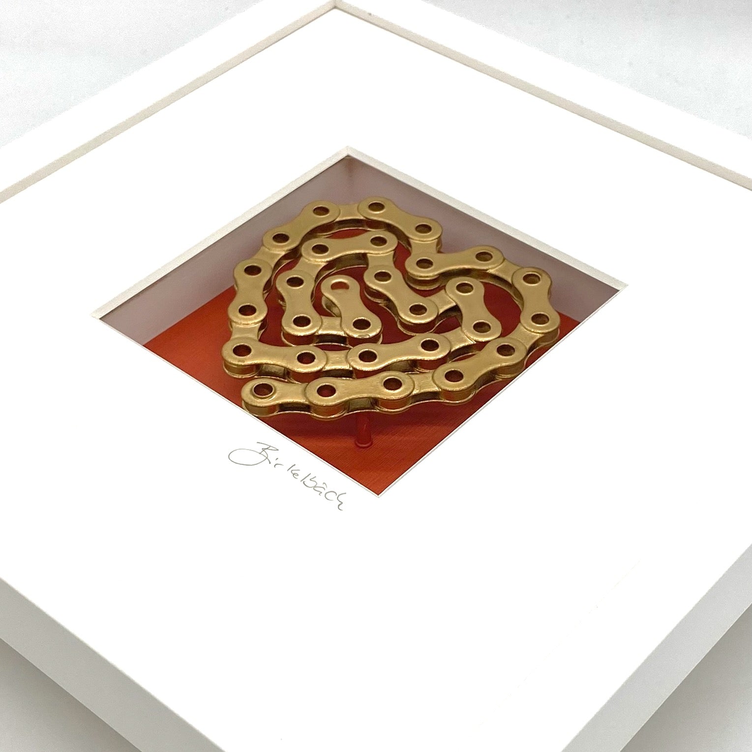 Ein Herz für Radfahrer - Die Fahrradkette als 3D-Objektkunst