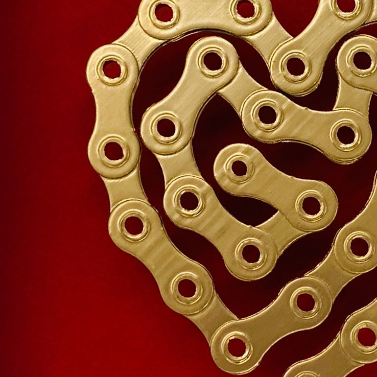 Ein Herz für Radfahrer - Die Fahrradkette als 3D-Objektkunst