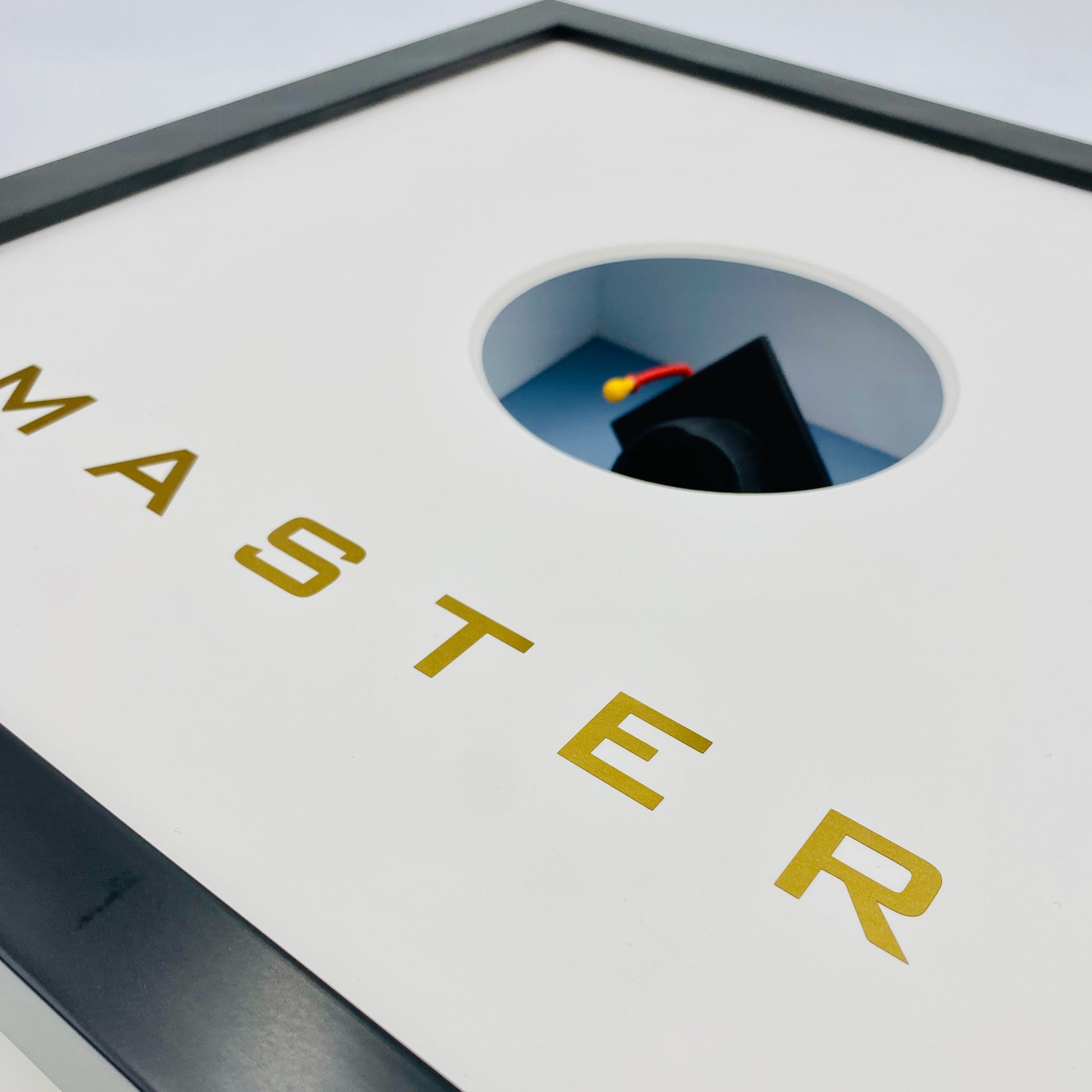 Master – 3D-Objektbild – Doktorhut – Hochwertiges Geschenk zum Studienabschluss