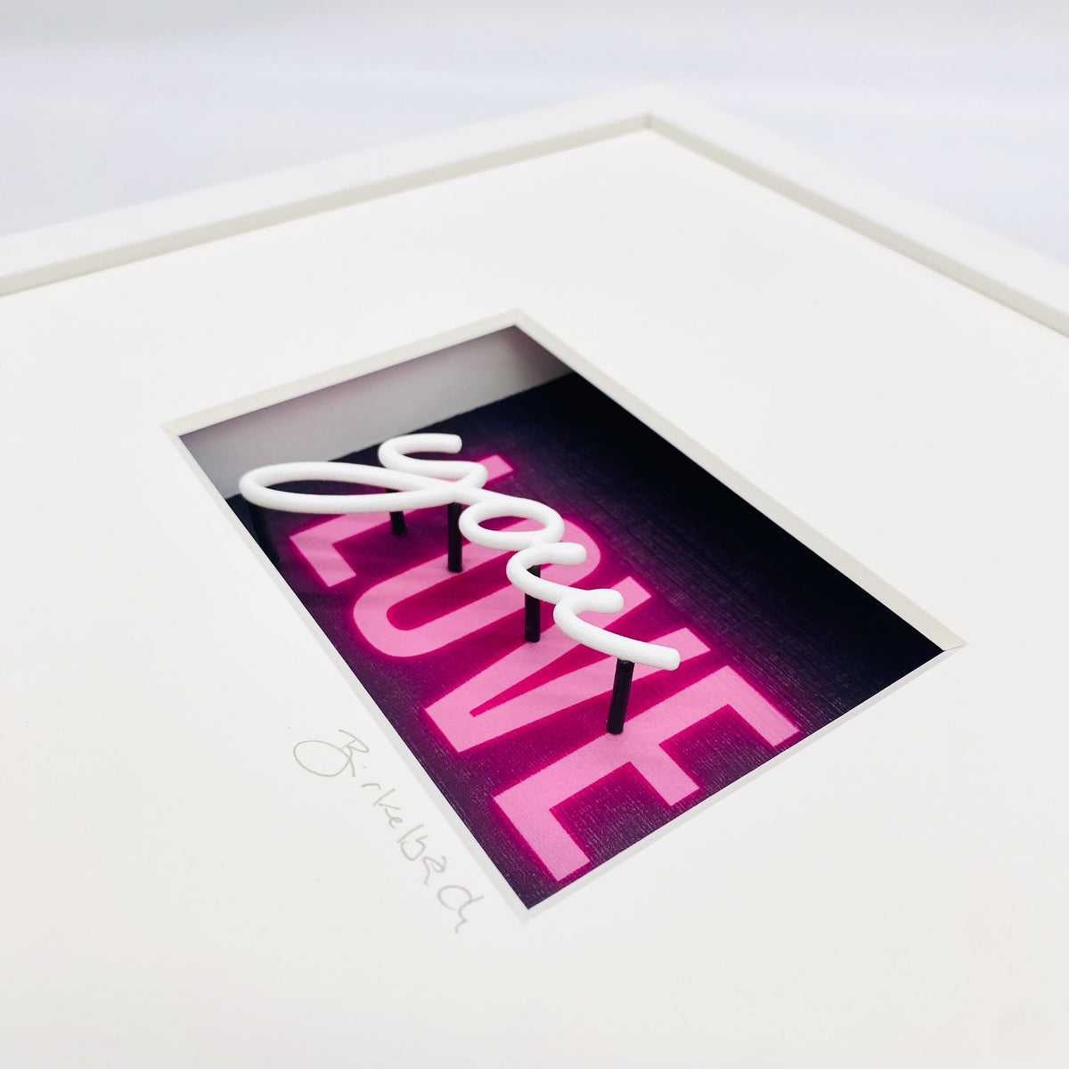 3D-Wandbild 'Love You' im Wohnraum
