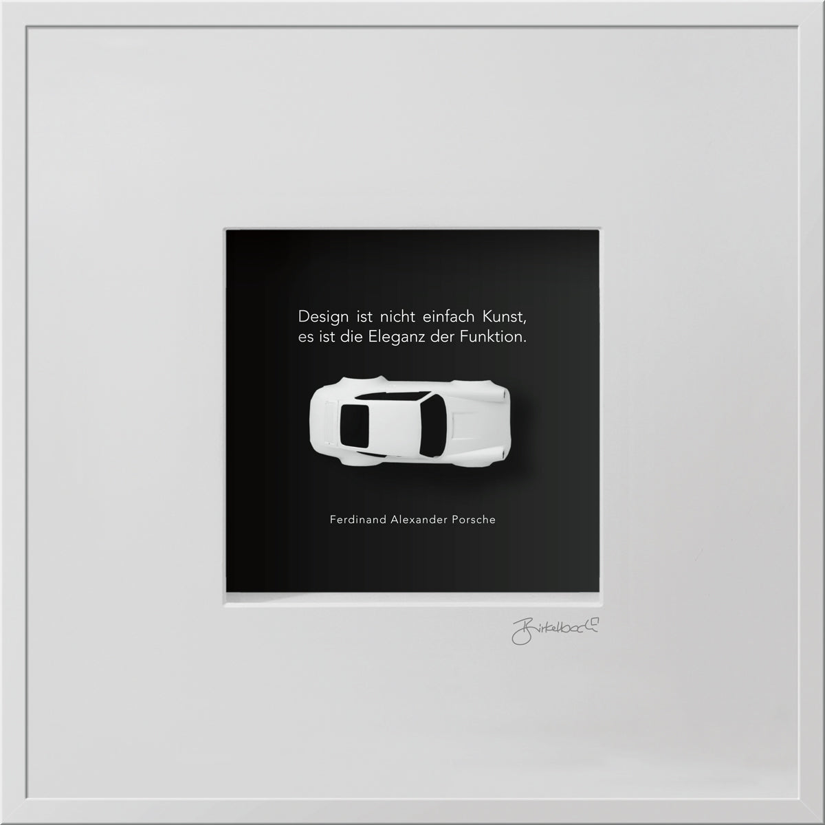 3D-Objektbild 'Porsche Chassis', Detailansicht Chassis-Typografie