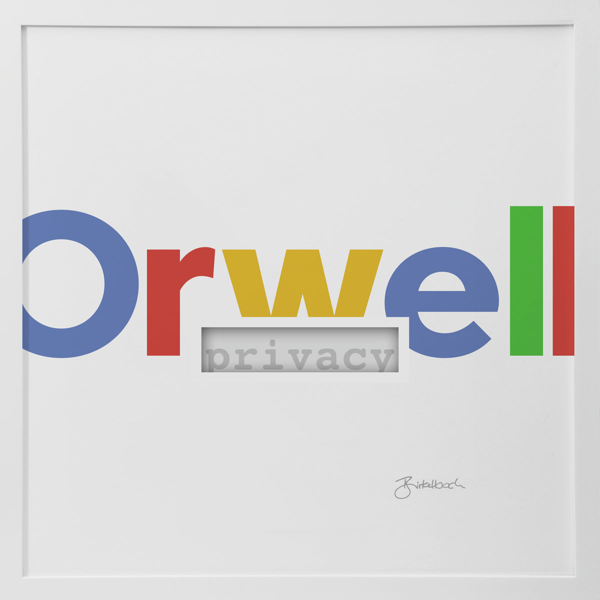 Geschenk 3D-Objektbild 'Privacy' mit Motivplatte und Sichtfenster