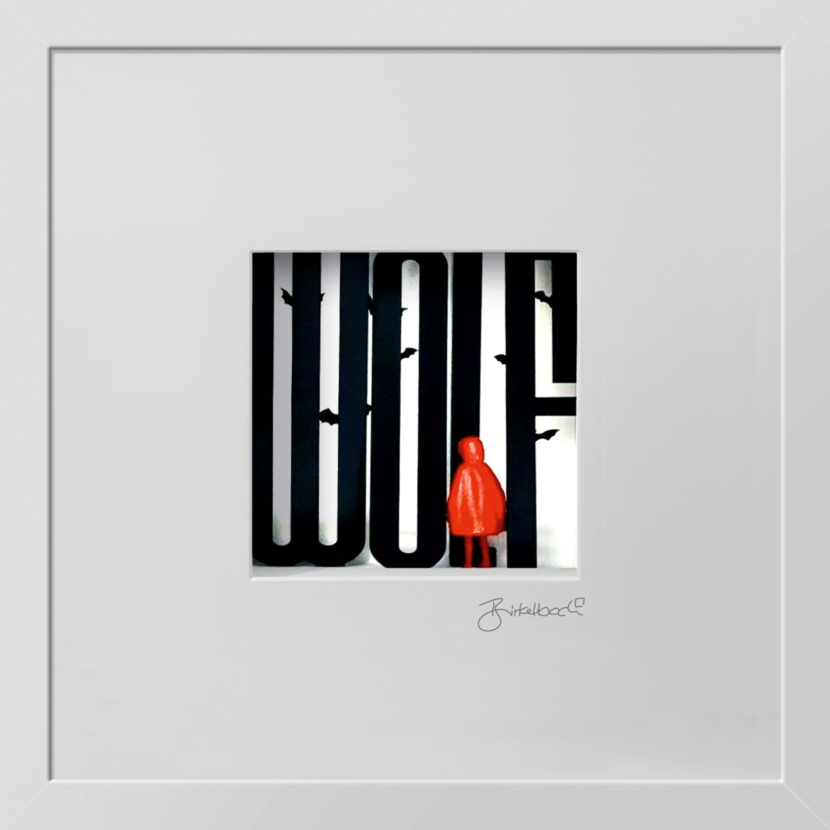 3D-Wandbild 'Rotkäppchen und der böse Wolf' im Wohnraum, Ansicht 3