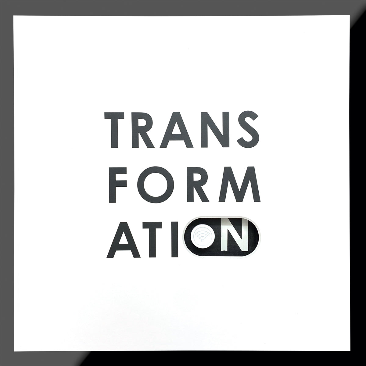 Geschenk 3D-Objektbild 'Transformation', Rahmen Schwarz