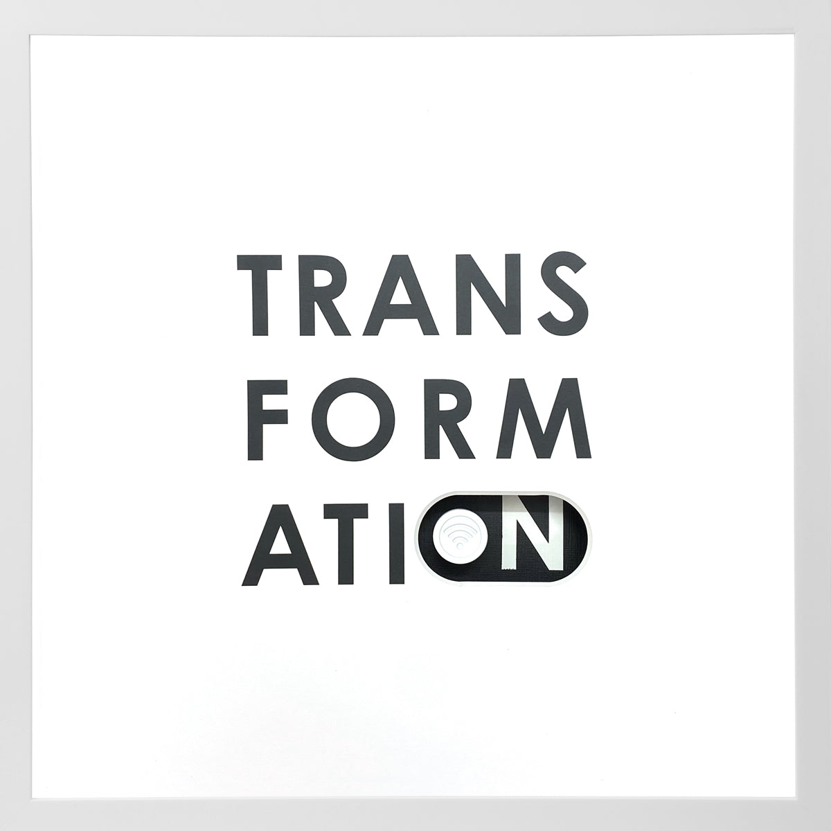 Geschenk 3D-Objektbild 'Transformation', Rahmen Weiß