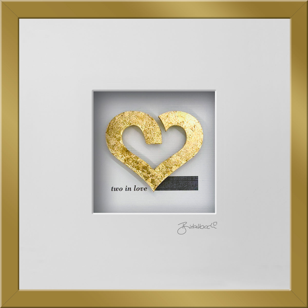 Two in Love – 3D-Objektbild – Hochwertiges Geschenk für Verliebte