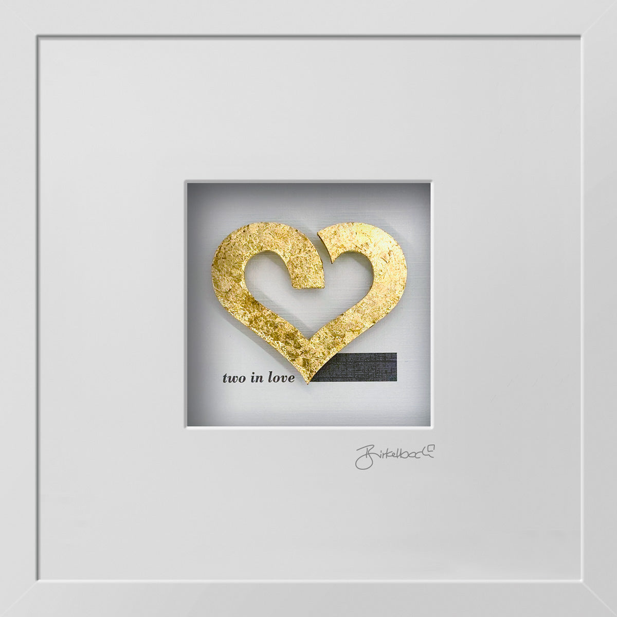 Liebesgeschenk 3D-Objektbild 'Two in Love', Rahmen Weiß