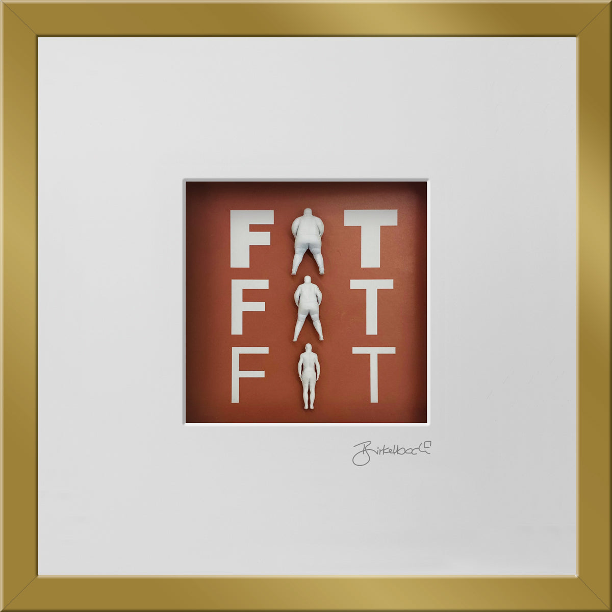 Fat Fat Fit – 3D-Objektbild – Motivationsgeschenk Abnehmen