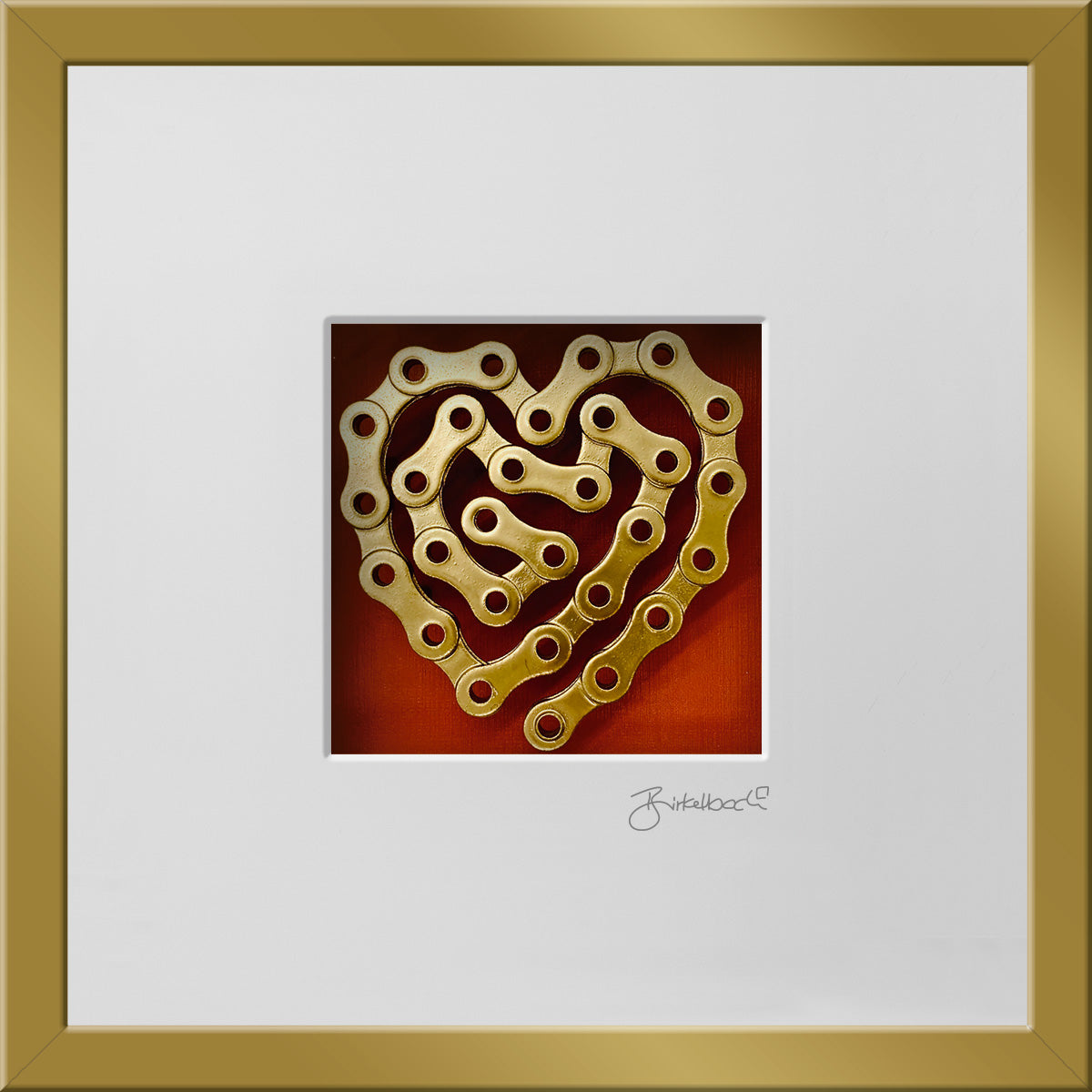 Ein Herz für Radfahrer - Die Fahrradkette als 3D-Objektkunst