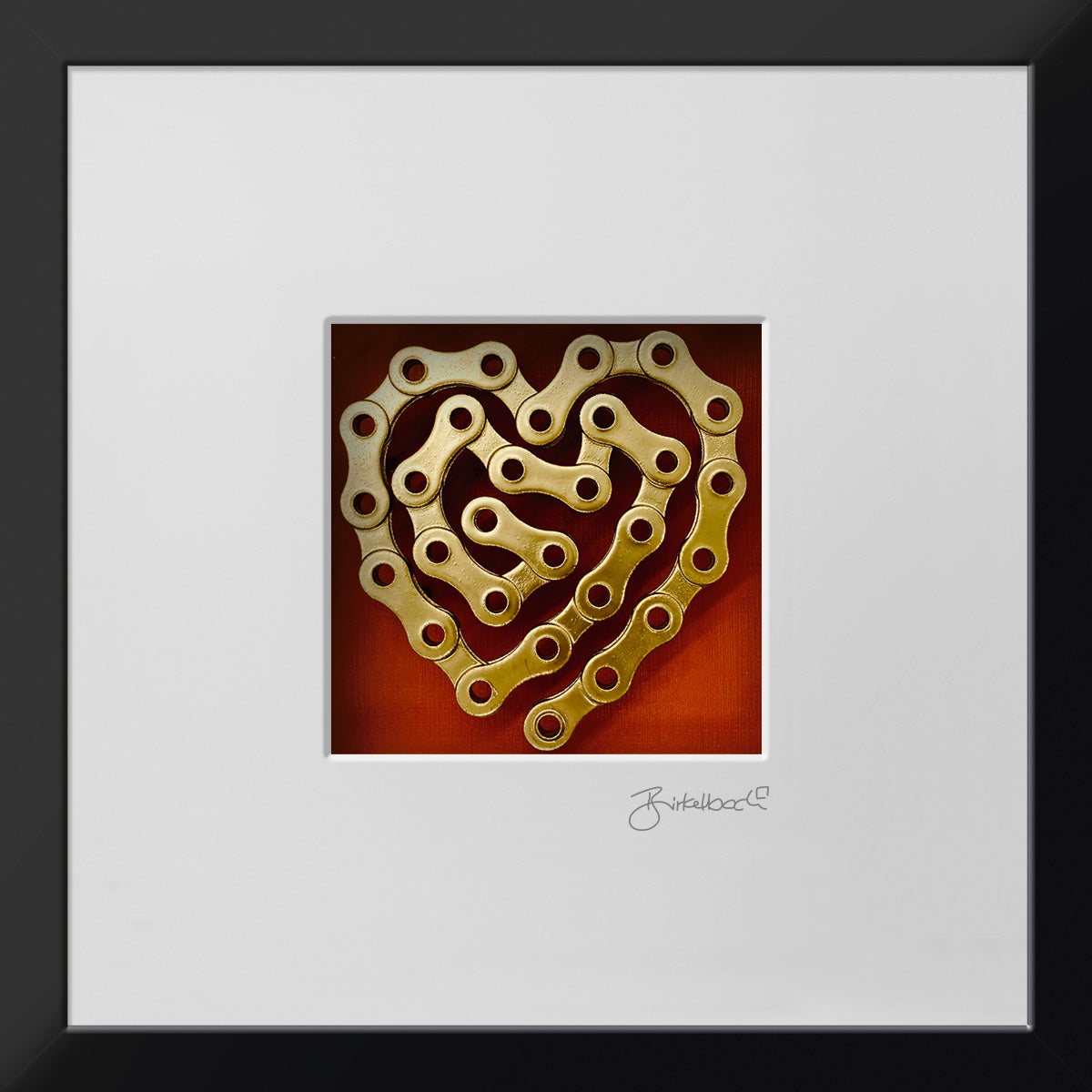 Ein Herz für Radfahrer - Die Fahrradkette als 3D-Objektkunst