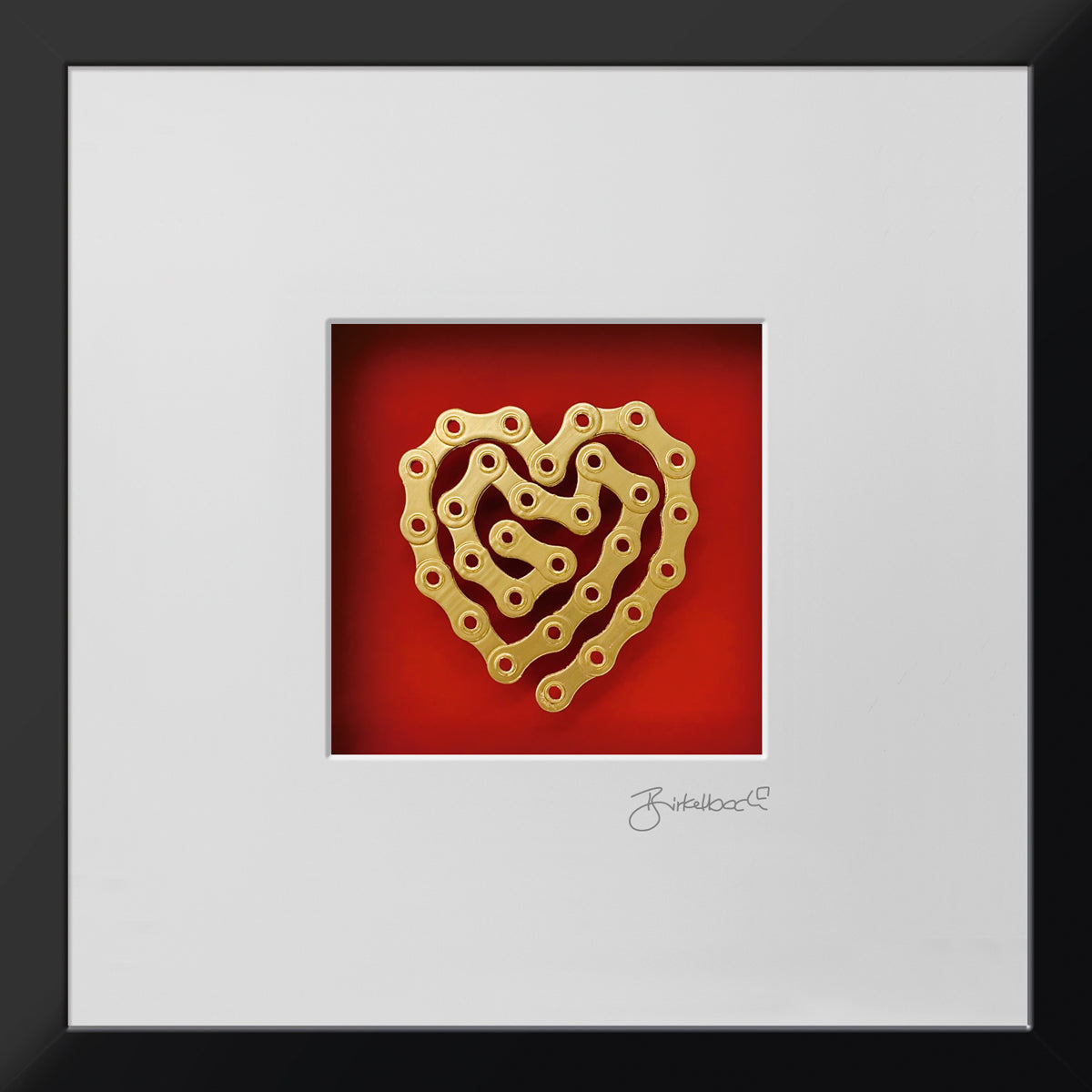 Ein Herz für Radfahrer - Die Fahrradkette als 3D-Objektkunst