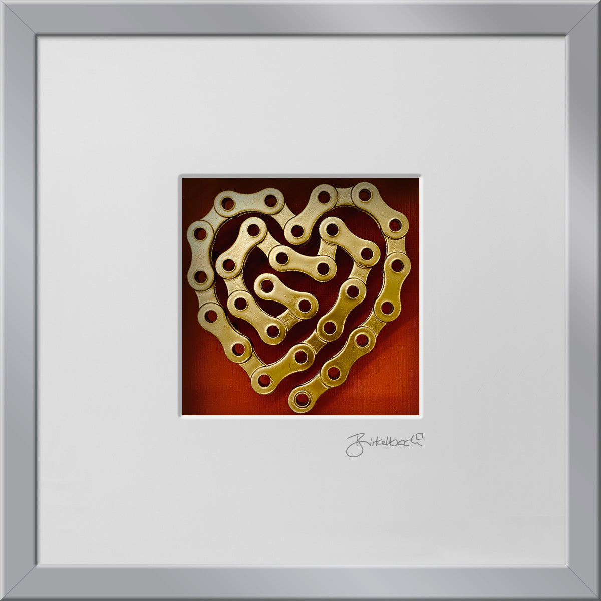 Ein Herz für Radfahrer - Die Fahrradkette als 3D-Objektkunst