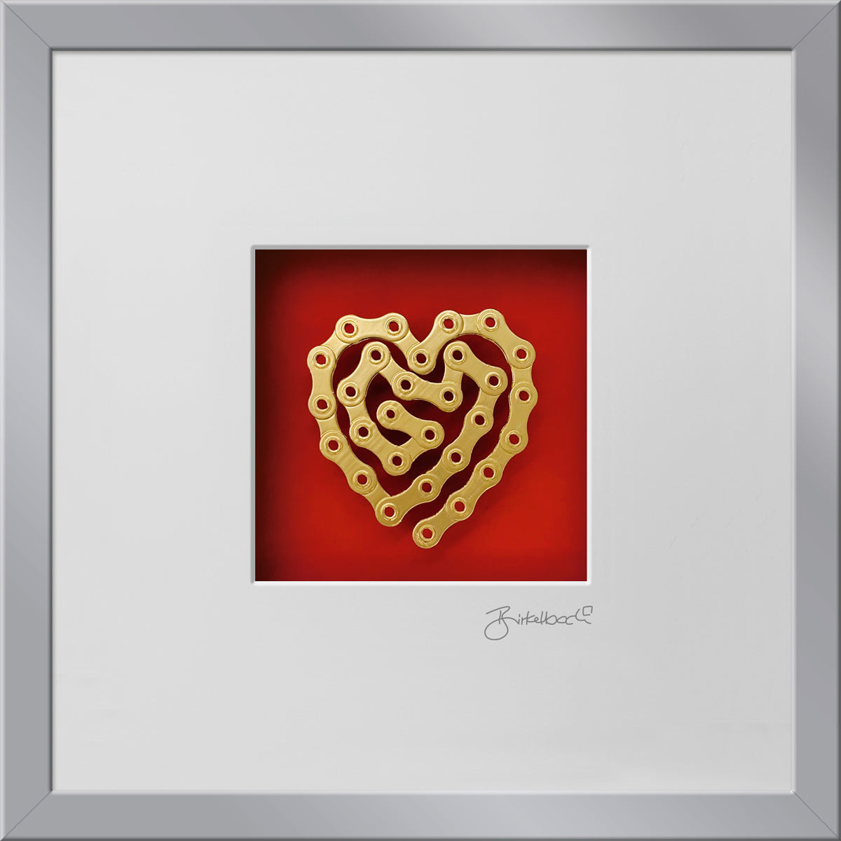 Ein Herz für Radfahrer - Die Fahrradkette als 3D-Objektkunst