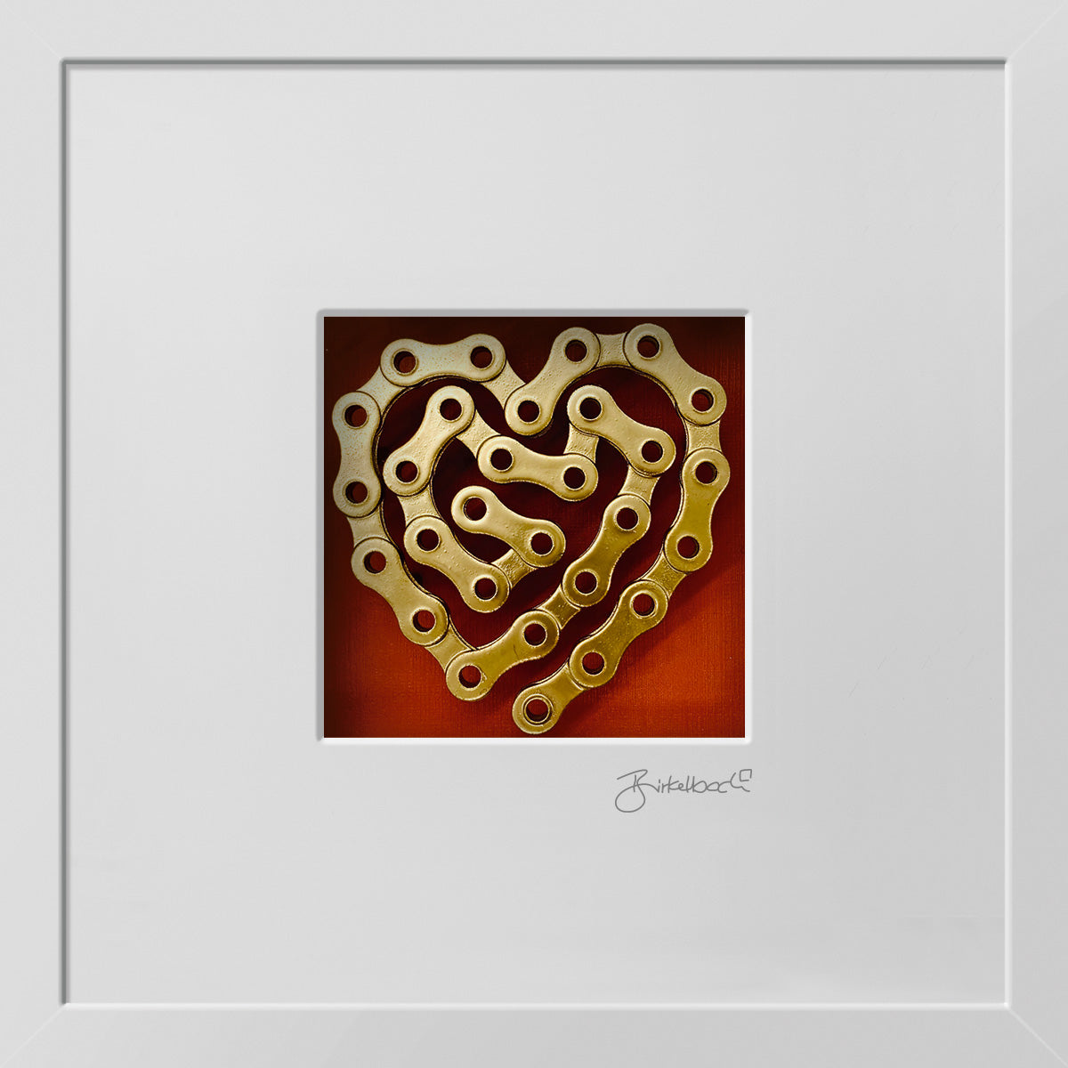 Ein Herz für Radfahrer - Die Fahrradkette als 3D-Objektkunst