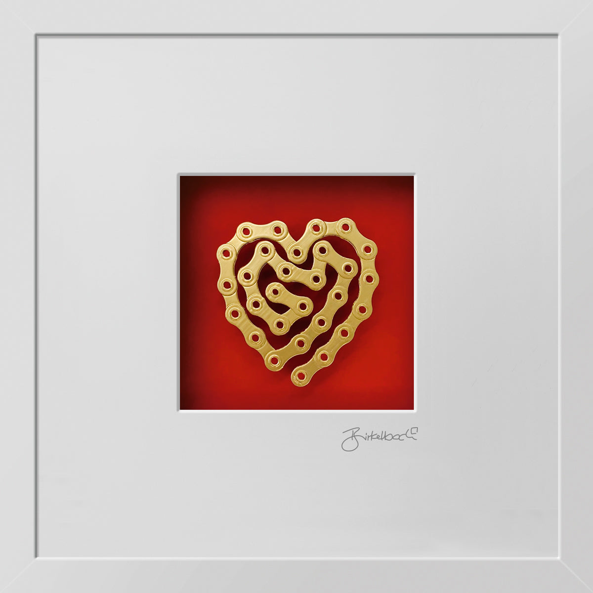 Ein Herz für Radfahrer - Die Fahrradkette als 3D-Objektkunst