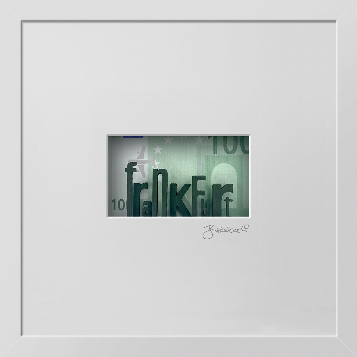 Geschenk 3D-Objektbild 'Frankfurt', Rahmen Weiß
