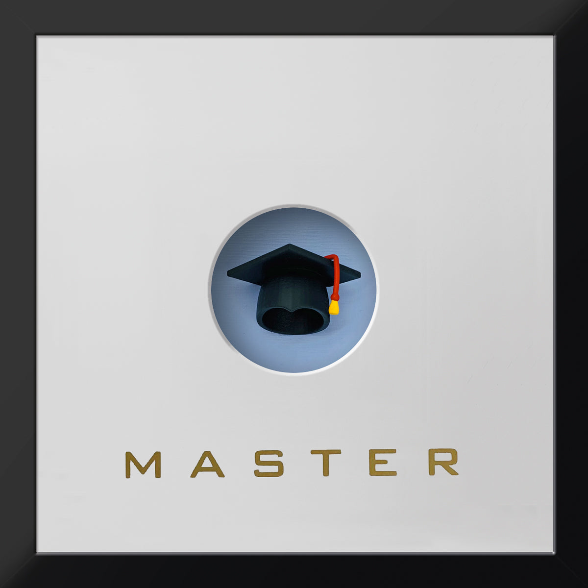 Master – 3D-Objektbild – Doktorhut – Hochwertiges Geschenk zum Studienabschluss