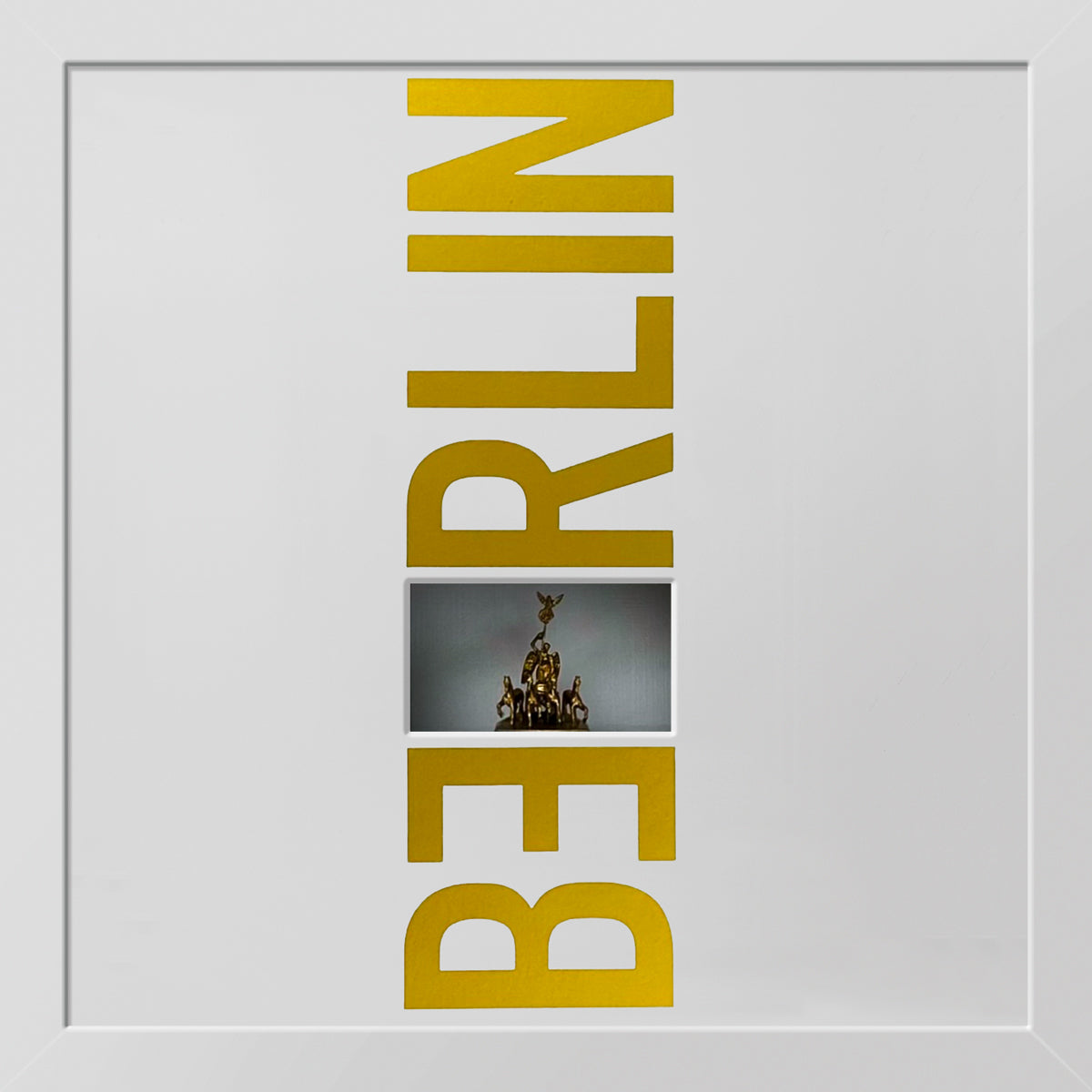 Geschenk 3D-Objektbild 'Berlin', Rahmen Weiß