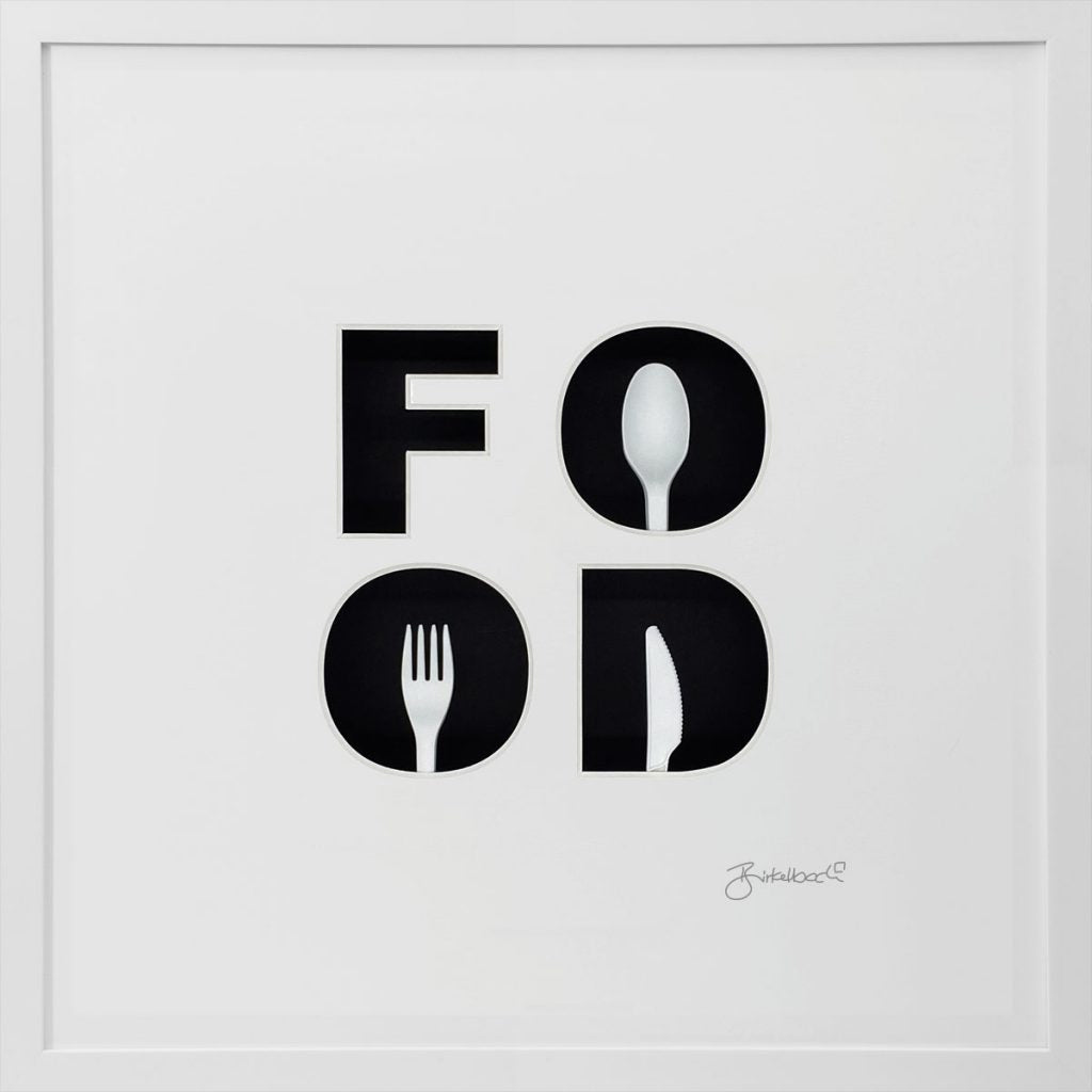 Geschenk 3D-Objektbild 'Food', Rahmen Weiß