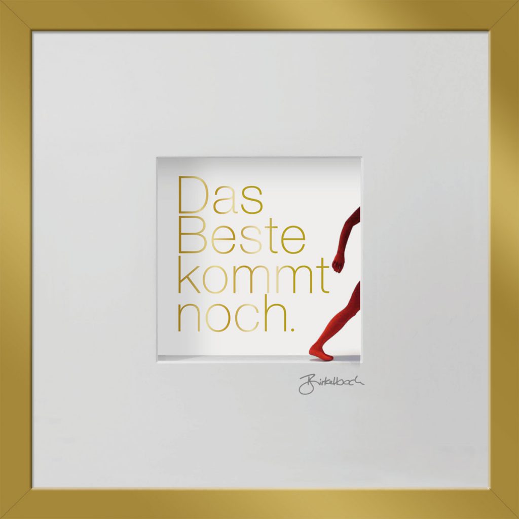 Das Beste kommt noch – 3D-Objektbild – Hochwertiges Motivationsgeschenk