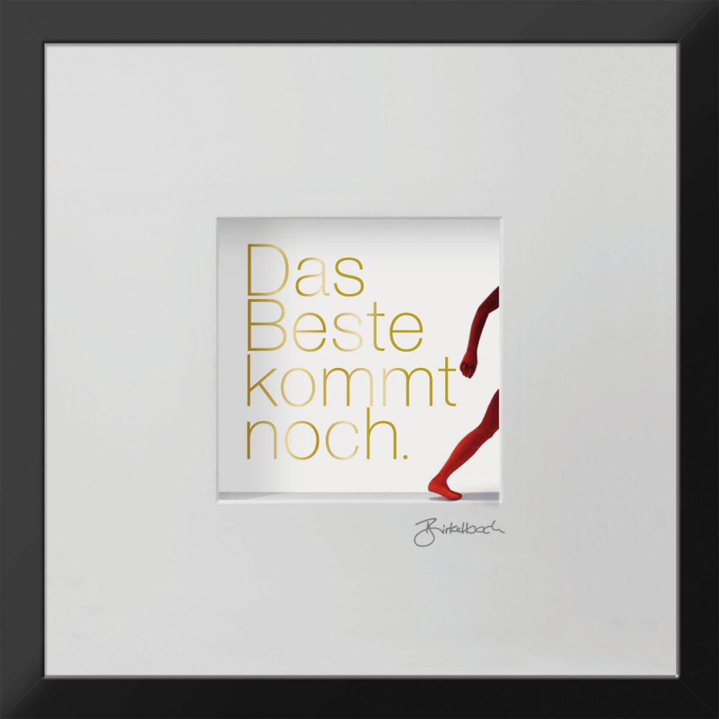 Das Beste kommt noch – 3D-Objektbild – Hochwertiges Motivationsgeschenk