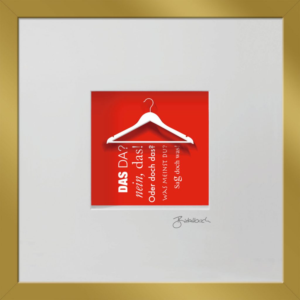 Geschenk 3D-Objektbild 'Das da', Rahmen Gold