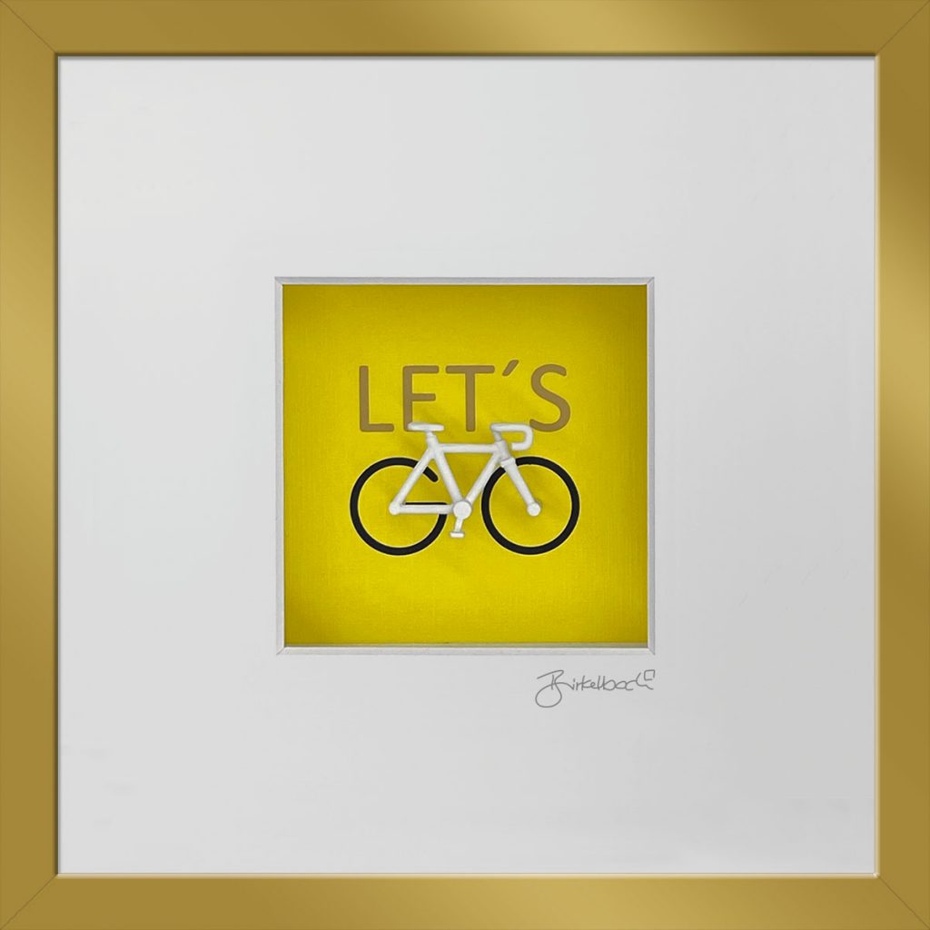 Let's go cycling - Fahrrad 3D-Kunstwerk