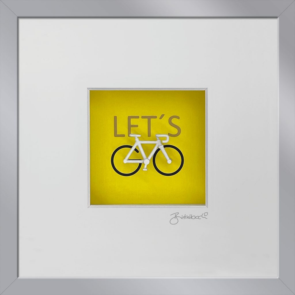 Let's go cycling - Fahrrad 3D-Kunstwerk