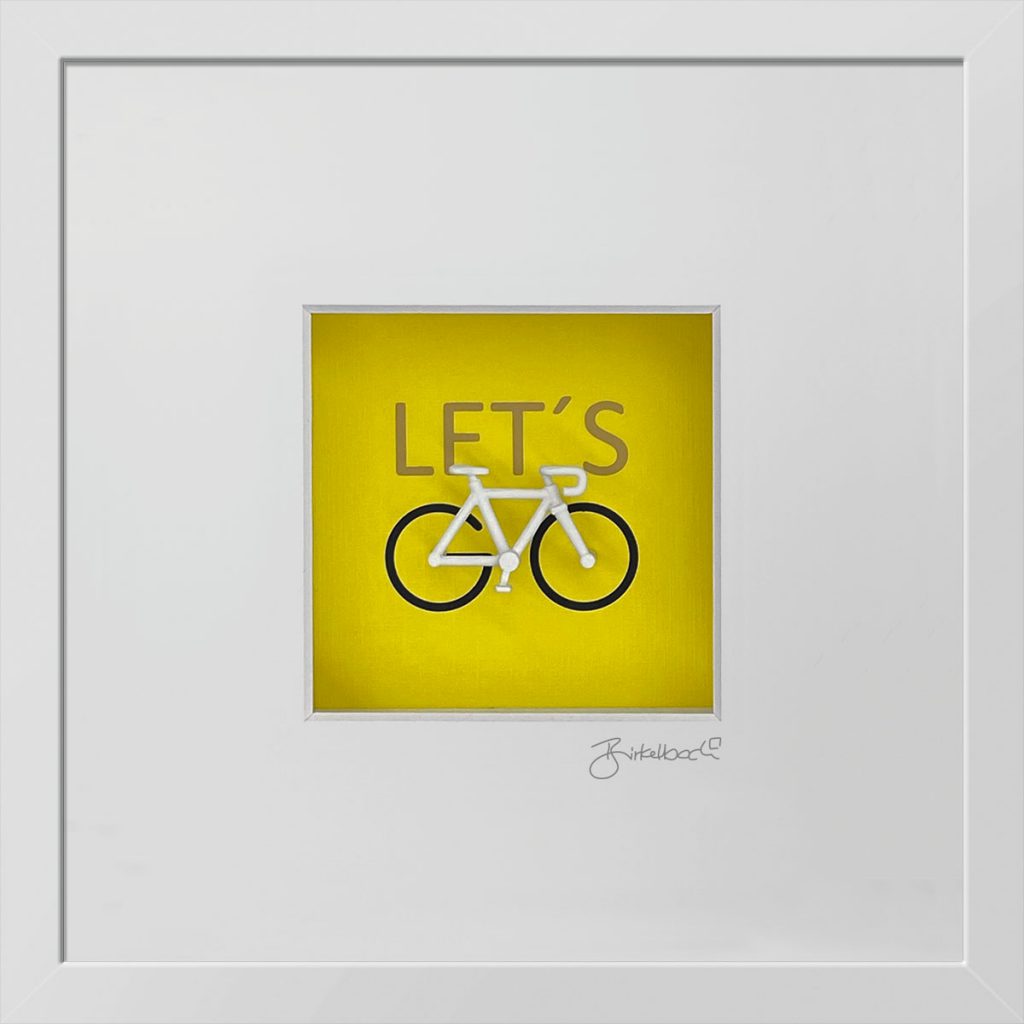 Let's go cycling - Fahrrad 3D-Kunstwerk