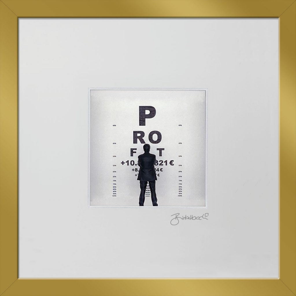 Geschenk 3D-Objektbild 'Controller', Rahmen Gold
