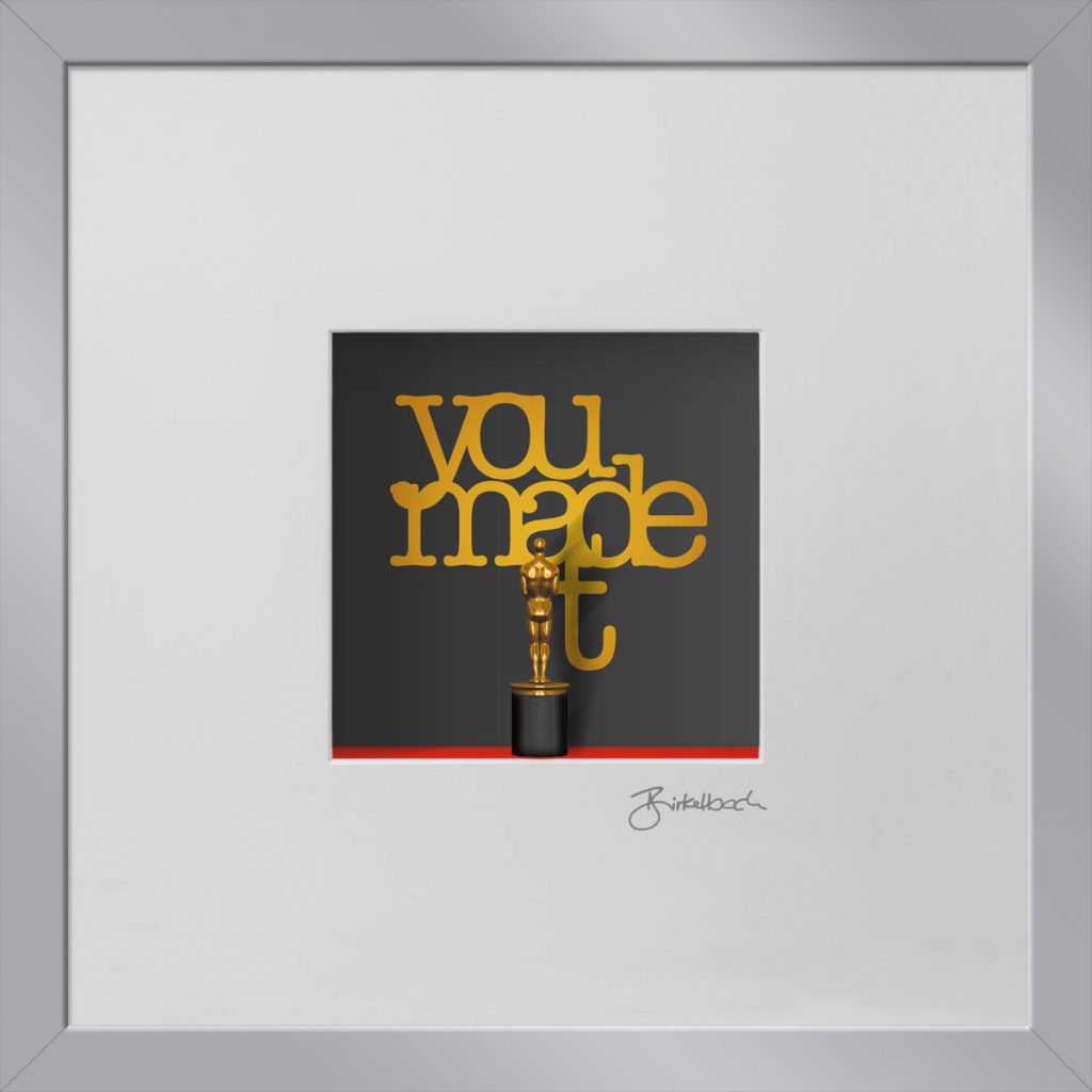 Erfolgsgeschenk 3D-Objektbild 'You Made It', Rahmen Silber