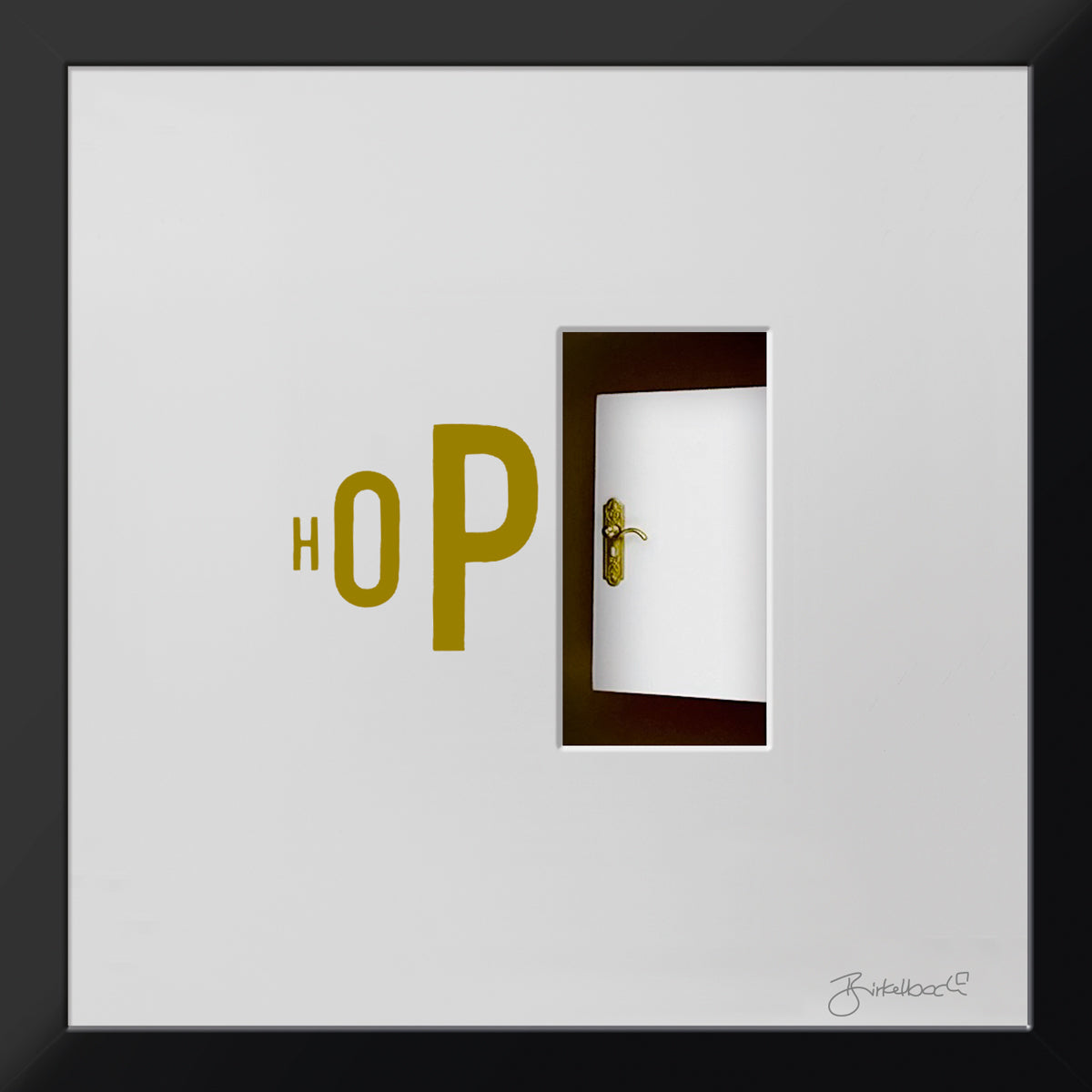 Geschenk 3D-Objektbild 'Hoffnung', Rahmen Schwarz