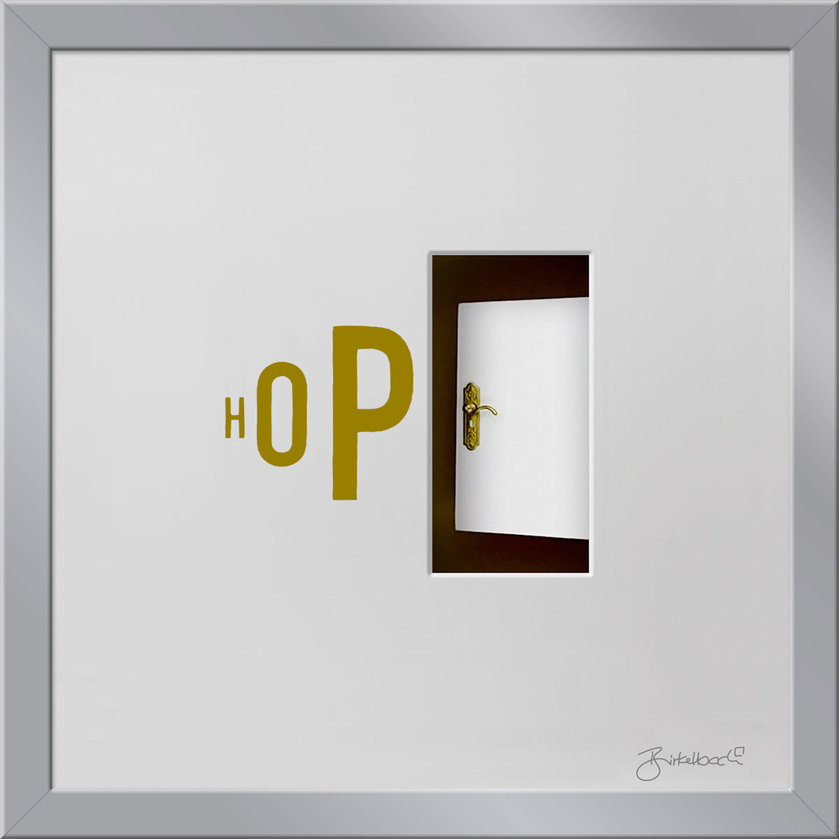 Geschenk 3D-Objektbild 'Hoffnung', Rahmen Silber