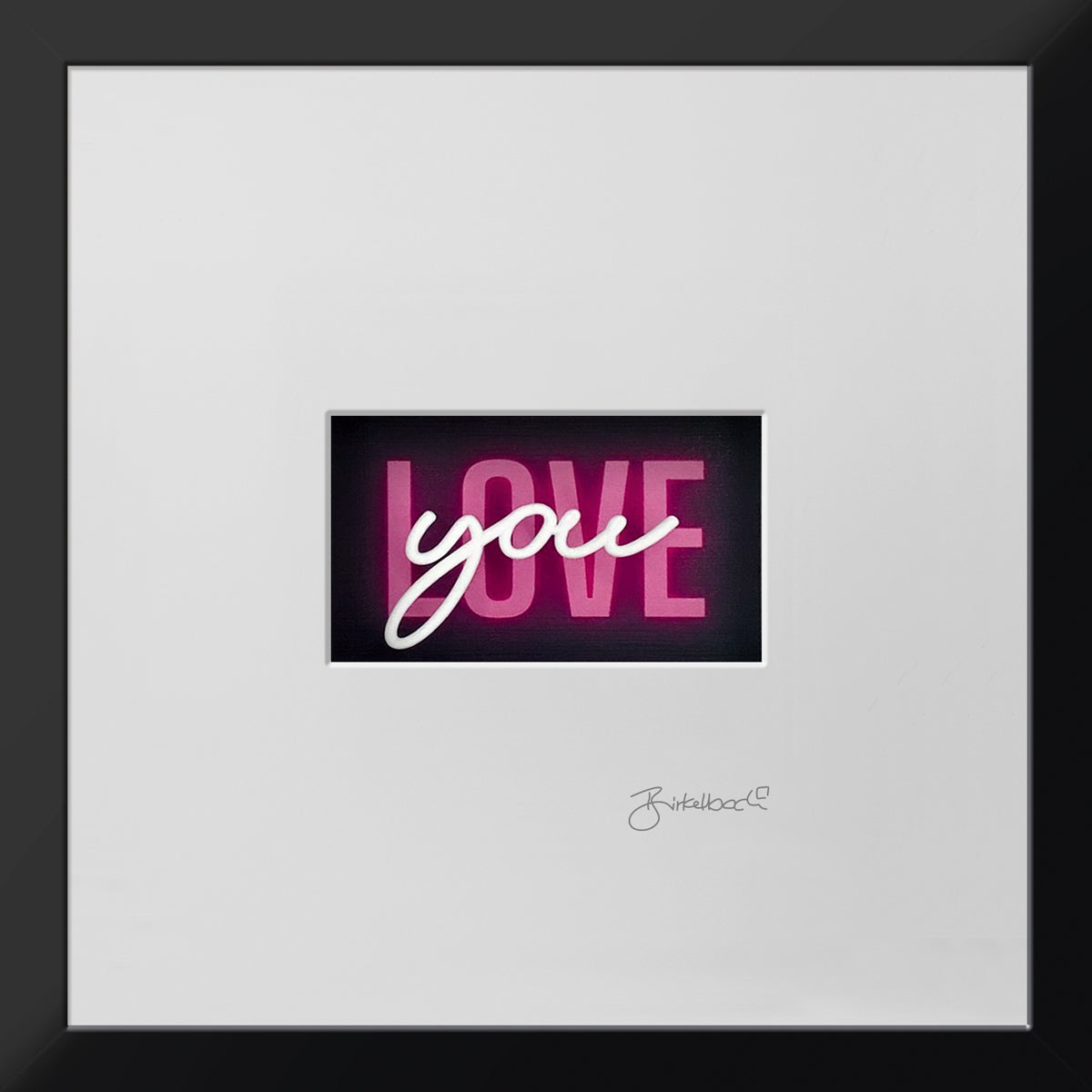 Love You – Neonschrift – 3D-Objektbild – Hochwertiges Geschenk für Verliebte