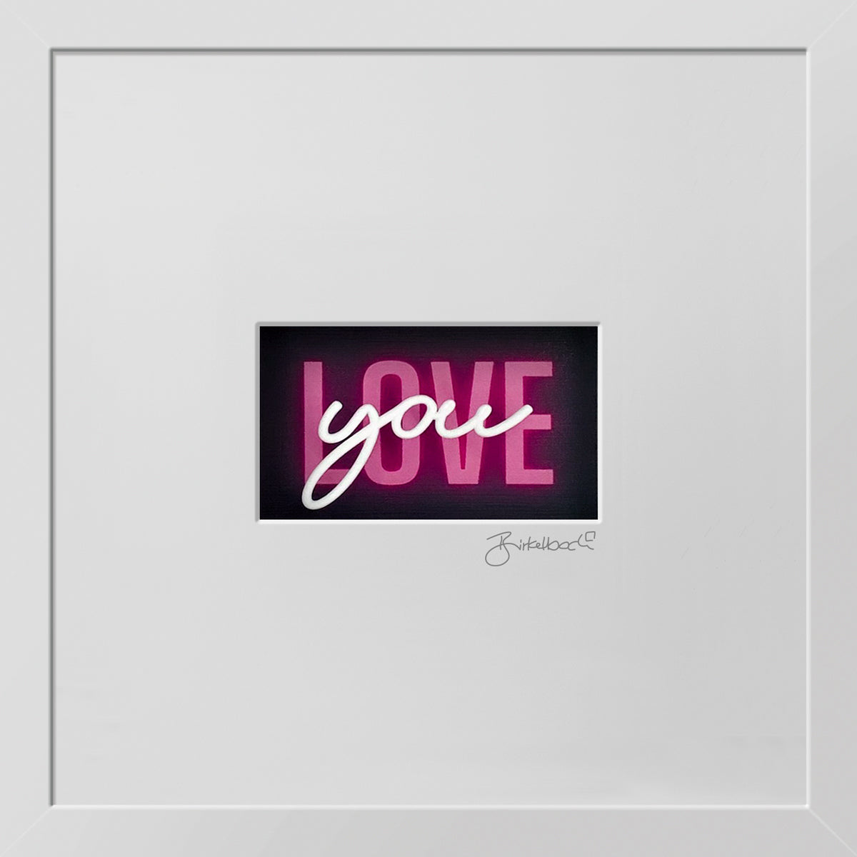 Love You – Neonschrift – 3D-Objektbild – Hochwertiges Geschenk für Verliebte