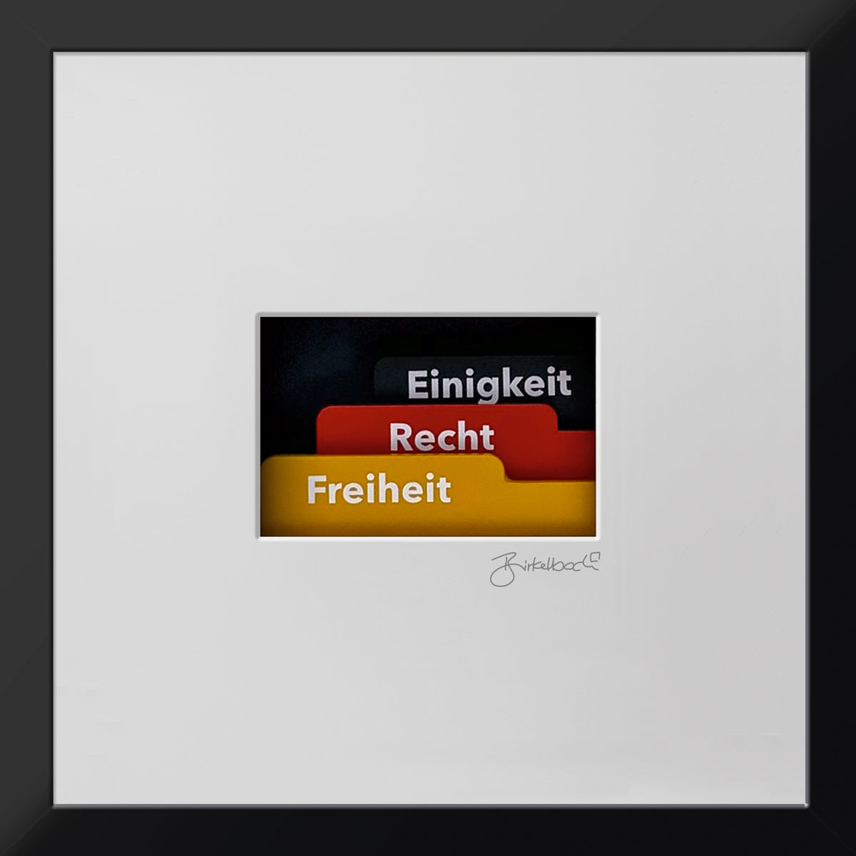 Geschenk 3D-Objektbild 'Deutschland', Rahmen Schwarz